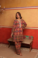 Tasuvure X MW Elizey Paisley Coordinated Kurta Set w Chunni - Red