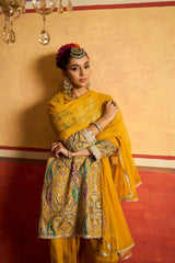 Tasuvure X MW  Elizey Paisley Embroidered Kurta Set - Yellow