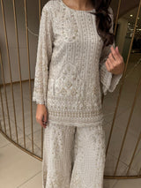 Tasuvure X MW Gold Embroidered Sharara Set