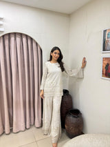 Tasuvure X MW Gold Embroidered Sharara Set