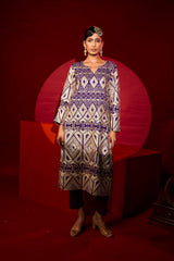Tasuvure X MW Gulnaaz Gota Kurta Set - Purple