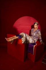 Tasuvure X MW Gulnaaz Gota Kurta Set - Purple