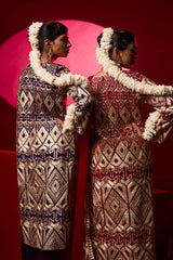 Tasuvure X MW Gulnaaz Gota Kurta Set - Red