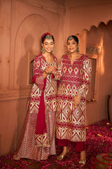 Tasuvure X MW Gulnaaz Gota Sharara Set - Red