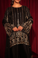 Tasuvure X MW Inaari Black cutdana sharara set