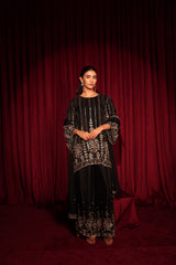 Tasuvure X MW Inaari Black cutdana sharara set