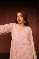 Tasuvure X MW Inaari Pink embroidered Sharara set