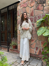 Tasuvure X MW Inaari White embroidered Sharara set