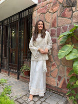 Tasuvure X MW Inaari White embroidered Sharara set