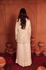 Tasuvure X MW Inaari White embroidered Sharara set
