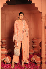 Tasuvure X MW Inaaya Embroidered Sharara Set - Pink