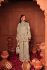 Tasuvure X MW Inaaya Embroidered Sharara Set - Powder Blue