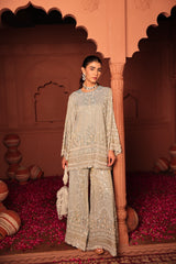 Tasuvure X MW Inaaya Embroidered Sharara Set - Powder Blue
