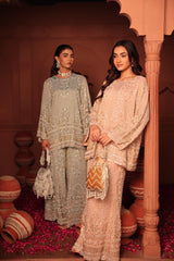 Tasuvure X MW Inaaya Embroidered Sharara Set - Powder Pink