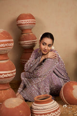 Tasuvure X MW Inaayat Embroidered Sharara Set - Lavender