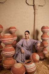 Tasuvure X MW Inaayat Embroidered Sharara Set - Lavender