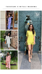 Tasuvure X MW Lilac schiffli co-ord set