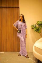 Tasuvure X MW Lilac schiffli co-ord set