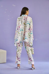 Tasuvure X MW Olivia Abstract Co-ord Set - White