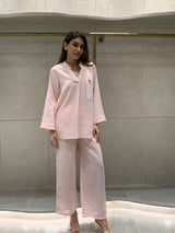 Tasuvure X MW Pink Cotton Crochet Coord Set