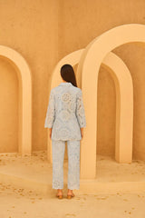 Tasuvure X MW  Powder blue cutwork set