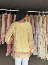 Tasuvure X MW Reyna Gara Rose Dust Top - Yellow