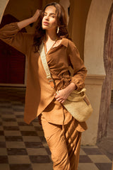 Tasuvure X MW  TIE ME UP CO-ORD SET - TAN