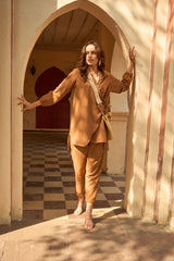 Tasuvure X MW  TIE ME UP CO-ORD SET - TAN