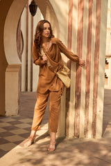 Tasuvure X MW  TIE ME UP CO-ORD SET - TAN