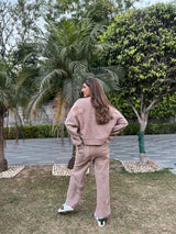 Mitaliwadhwa Beige and white woollen set
