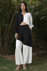 Mitaliwadhwa Black and White cord set