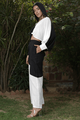 Mitaliwadhwa Black and White cord set