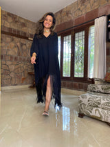 Mitaliwadhwa Black dress with fringe