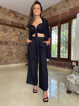 Mitaliwadhwa Black Linen 3pc Set