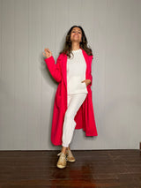 Mitaliwadhwa Blue and Pink fleece overcoat