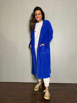 Mitaliwadhwa Blue and Pink fleece overcoat