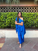 Mitaliwadhwa Blue off shoulder set