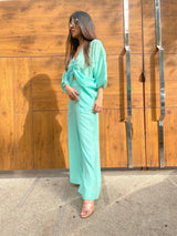 Mitaliwadhwa Blue ruched set