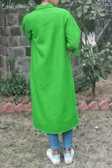 Mitaliwadhwa Bright Green Overcoat