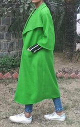 Mitaliwadhwa Bright Green Overcoat