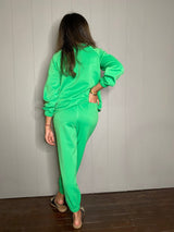 Mitaliwadhwa Candy green Sweatshirt Jogger set