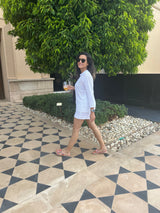 Mitaliwadhwa Cotton scallop shorts set