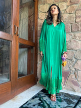 Mitaliwadhwa Green Frill Kaftan