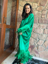 Mitaliwadhwa Green Frill Kaftan