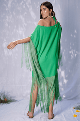 Mitaliwadhwa Green fringe dress