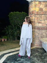 Mitaliwadhwa Gunmetal coord set