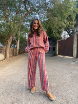 Mitaliwadhwa L Red stripe woolen set