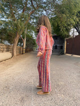 Mitaliwadhwa L Red stripe woolen set