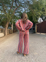 Mitaliwadhwa L Red stripe woolen set