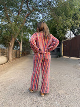 Mitaliwadhwa L Red stripe woolen set